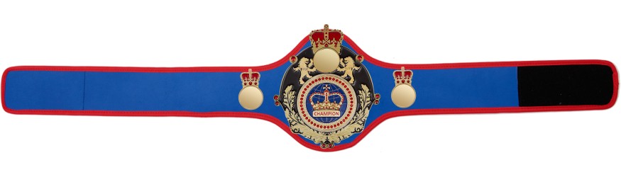 QUEENSBURY PRO LEATHER BLUE CHAMPION CROWN CHAMPIONSHIP BELT QUEEN/B/G/BLUGEM - AVAILABLE IN 10+ COLOURS